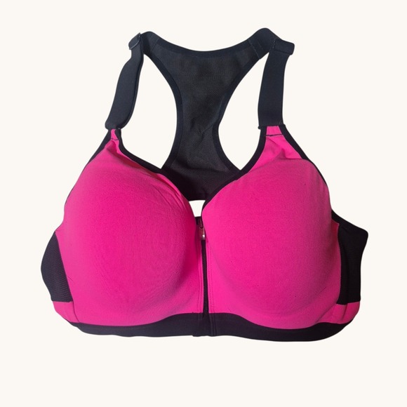 Victoria's Secret Other - Victoria's Secret VSX Sport Bra Womens 38C High Impact Zip Front Pink Athleisure
